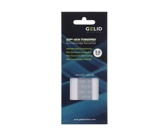 Термопрокладка Gelid Solutions GP-Extreme 120x20x3.0 mm (TP-GP05-E), зображення 4 Термопрокладка Gelid Solutions GP-Extreme 120x20x3.0 mm (TP-GP05-E), зображення 4