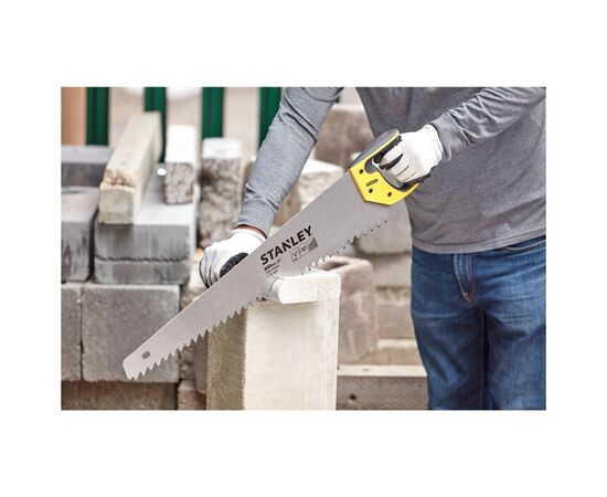 Ножовка Stanley с закаленным зубом по пенобетону, L=650мм, 1,2 tpi (1-15-441), изображение 4