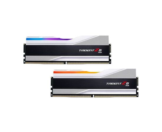 Модуль пам'яті для комп'ютера DDR5 32GB (2x16GB) 6800 Trident Z5 RGB Silver G.Skill (F5-6800J3445G16GX2-TZ5RS)