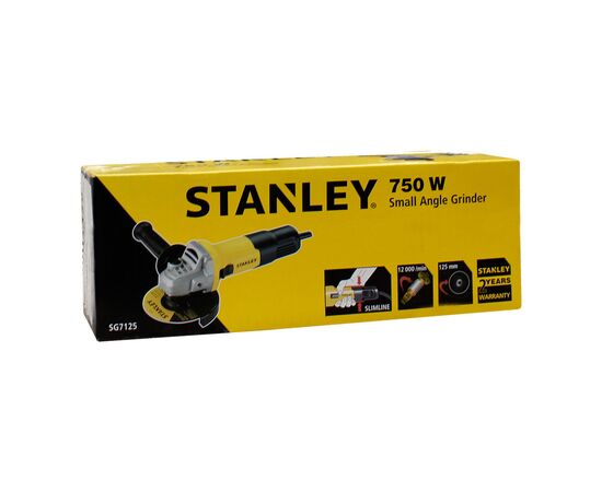 Шлифовальная машина Stanley 750 Вт, d=125 мм,12000об/мин (SG7125), изображение 4 Шлифовальная машина Stanley 750 Вт, d=125 мм,12000об/мин (SG7125), изображение 4