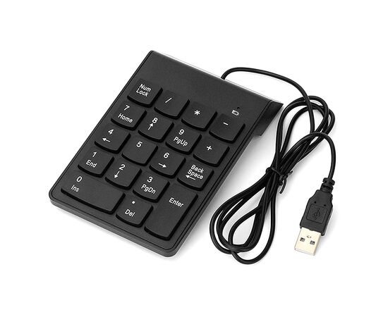 Клавиатура Gembird KPD-U-03 USB Black (KPD-U-03), изображение 3 Клавиатура Gembird KPD-U-03 USB Black (KPD-U-03), изображение 3