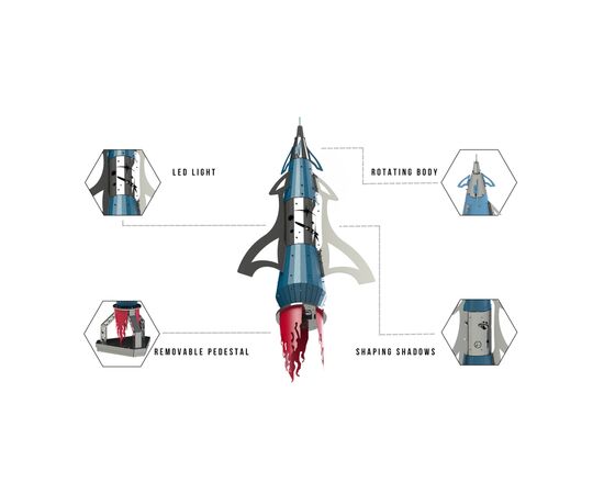 Конструктор Metal Time коллекционная модель Ad Astra (MT050), изображение 3 Конструктор Metal Time коллекционная модель Ad Astra (MT050), изображение 3