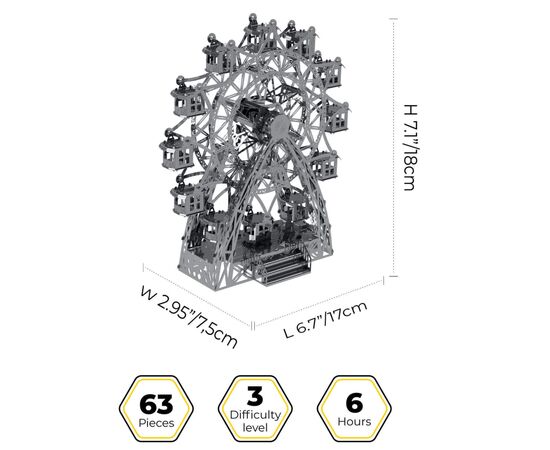 Конструктор Metal Time коллекционная модель Amusement Ride (MT033), изображение 2 Конструктор Metal Time коллекционная модель Amusement Ride (MT033), изображение 2