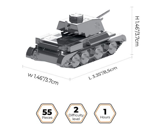 Конструктор Metal Time коллекционная модель Cruiser Mk III (MT064), изображение 2 Конструктор Metal Time коллекционная модель Cruiser Mk III (MT064), изображение 2