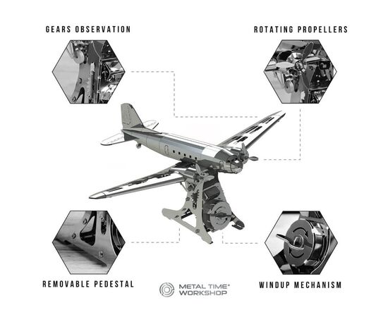 Конструктор Metal Time коллекционная модель Remarkable Douglas (MT057), изображение 3 Конструктор Metal Time коллекционная модель Remarkable Douglas (MT057), изображение 3