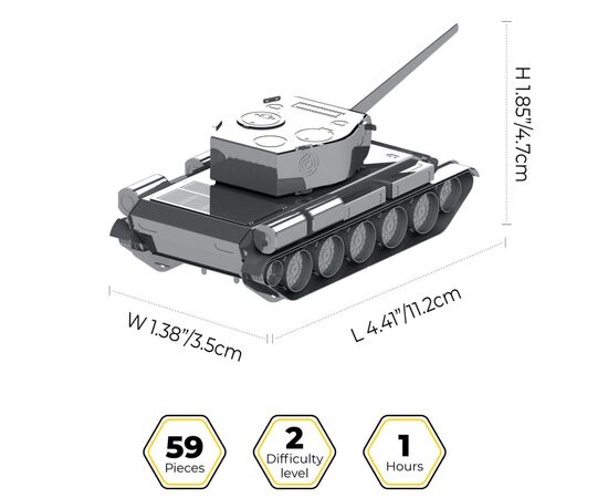 Конструктор Metal Time коллекционная модель T-44 (MT072), изображение 2 Конструктор Metal Time коллекционная модель T-44 (MT072), изображение 2