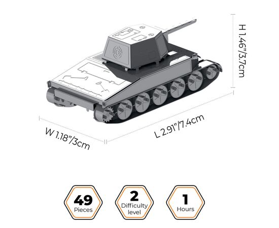 Конструктор Metal Time коллекционная модель T67 (MT066), изображение 2 Конструктор Metal Time коллекционная модель T67 (MT066), изображение 2