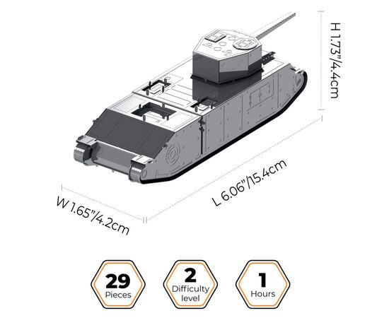 Конструктор Metal Time коллекционная модель TOG II (MT067), изображение 2 Конструктор Metal Time коллекционная модель TOG II (MT067), изображение 2
