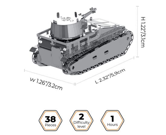 Конструктор Metal Time коллекционная модель Leichttraktor Vs.Kfz.31 (MT063), изображение 2 Конструктор Metal Time коллекционная модель Leichttraktor Vs.Kfz.31 (MT063), изображение 2