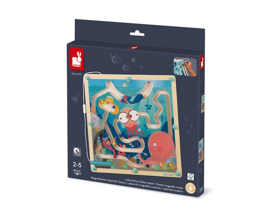 Игровой набор Janod магнитный лабиринт Океан (J05312), изображение 3 Игровой набор Janod магнитный лабиринт Океан (J05312), изображение 3