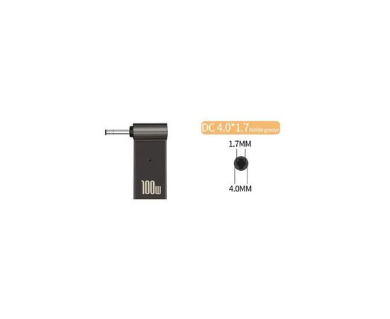 Адаптер PD 100W USB Type-C Female to DC Male Jack 4.0x1.7 mm LENOVO ST-Lab (PD100W-4.0x1.7mm)