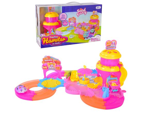 Игровой набор A-Toys маленьких хомяков: бургерная, мини-трек в коробке (Y002)