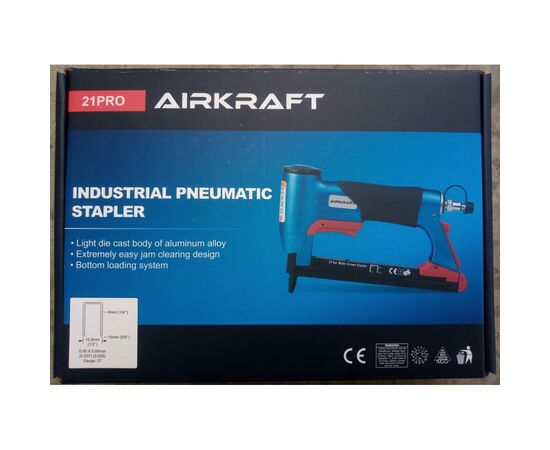 Степлер будівельний Airkraft пневмо професійний під скобу (12.7; 0.65 * 0.95; 6-16) (21PRO), зображення 2 Степлер будівельний Airkraft пневмо професійний під скобу (12.7; 0.65 * 0.95; 6-16) (21PRO), зображення 2