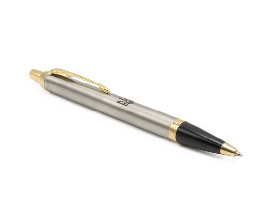 Ручка шариковая Parker IM 17 UKRAINE Brushed Metal GT BP Трезубец (22232_TR), изображение 3 Ручка шариковая Parker IM 17 UKRAINE Brushed Metal GT BP Трезубец (22232_TR), изображение 3