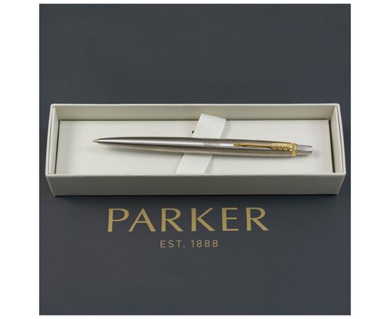 Ручка шариковая Parker JOTTER 17 UKRAINE SS GT BP Трезубец прозрачный (16032_T010b), изображение 5 Ручка шариковая Parker JOTTER 17 UKRAINE SS GT BP Трезубец прозрачный (16032_T010b), изображение 5