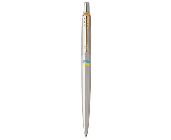 Ручка шариковая Parker JOTTER 17 UKRAINE SS GT BP Флаг желто-синий (16032_T008c)
