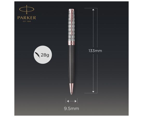 Ручка шариковая Parker SONNET 17 Metal & Grey Lacquer PGT BP (68 232), изображение 5 Ручка шариковая Parker SONNET 17 Metal & Grey Lacquer PGT BP (68 232), изображение 5