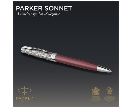 Ручка шариковая Parker SONNET 17 Metal & Red Lacquer CT BP (68 332), изображение 4 Ручка шариковая Parker SONNET 17 Metal & Red Lacquer CT BP (68 332), изображение 4