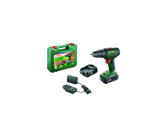 Шуруповерт Bosch UniversalDrill 18V, 2x1.5Ач, 40Нм, 440/1450 об/хв, ЗП, 1.2кг, кейс (0.603.9D4.002), зображення 6 Шуруповерт Bosch UniversalDrill 18V, 2x1.5Ач, 40Нм, 440/1450 об/хв, ЗП, 1.2кг, кейс (0.603.9D4.002), зображення 6