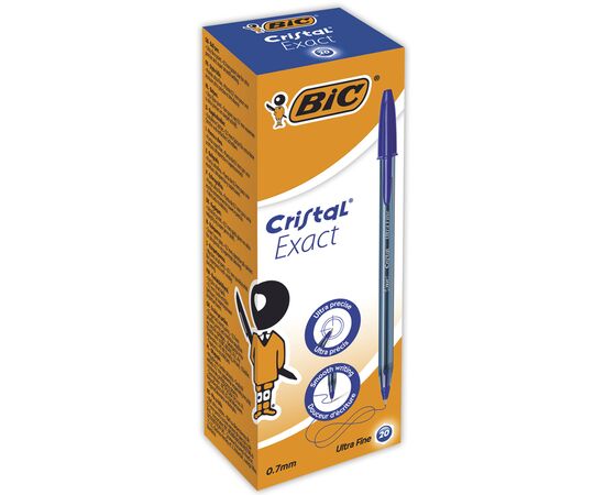 Ручка шариковая Bic Cristal Exac, синяя 0.7 мм (bc992605), изображение 2 Ручка шариковая Bic Cristal Exac, синяя 0.7 мм (bc992605), изображение 2