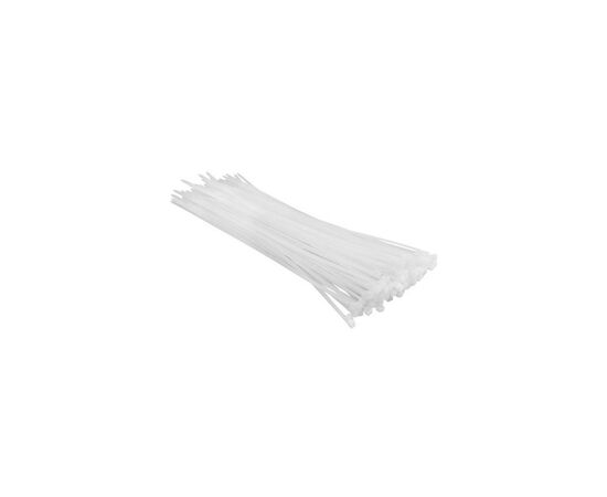 Стяжка Top Tools біла, 3.6x300 мм, пластик, 100 шт. (44E954)