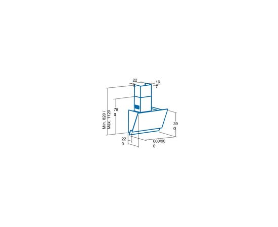Вытяжка кухонная Cata JUNO 900 XGWH (02059005), изображение 2 Вытяжка кухонная Cata JUNO 900 XGWH (02059005), изображение 2