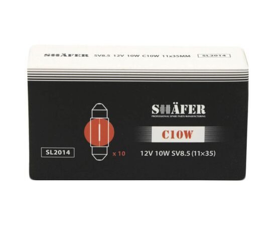 Автолампа SHAFER 12V10WC10WSV8.5 (SL2014), изображение 2 Автолампа SHAFER 12V10WC10WSV8.5 (SL2014), изображение 2