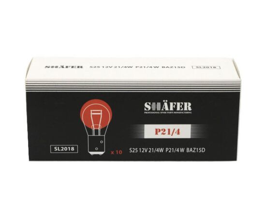 Автолампа SHAFER 12V21/4WP21/4BAZ15D (SL2018), изображение 2 Автолампа SHAFER 12V21/4WP21/4BAZ15D (SL2018), изображение 2