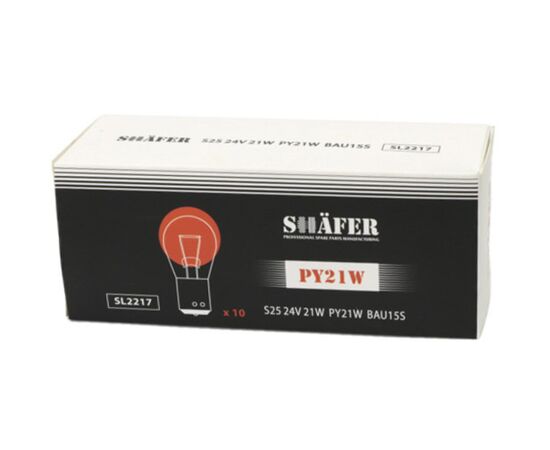 Автолампа SHAFER 24V21WPY21WBAU15S (SL2217), изображение 2 Автолампа SHAFER 24V21WPY21WBAU15S (SL2217), изображение 2