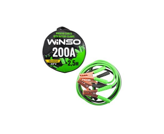 Провода для запуска для автомобиля WINSO 200А, 2,5м (138210), изображение 2 Провода для запуска для автомобиля WINSO 200А, 2,5м (138210), изображение 2
