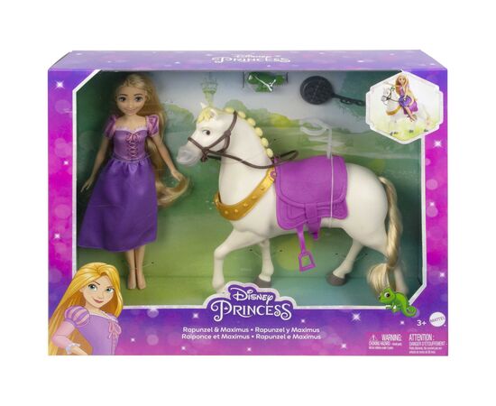 Кукла Disney Princess Набор с куклой Рапунцель Принцесса с верным другом Максимусом (HLW23), изображение 2 Кукла Disney Princess Набор с куклой Рапунцель Принцесса с верным другом Максимусом (HLW23), изображение 2