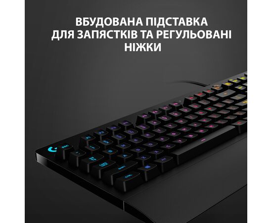 Клавиатура Logitech G213 Prodigy RGB Gaming Keyboard USB UA Black (920-008093), изображение 4 Клавиатура Logitech G213 Prodigy RGB Gaming Keyboard USB UA Black (920-008093), изображение 4