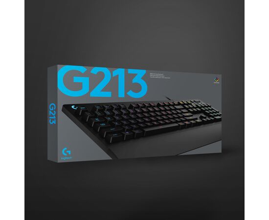 Клавиатура Logitech G213 Prodigy RGB Gaming Keyboard USB UA Black (920-008093), изображение 6 Клавиатура Logitech G213 Prodigy RGB Gaming Keyboard USB UA Black (920-008093), изображение 6