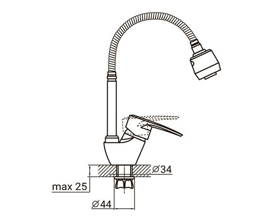 Смеситель AQUATICA ML-4B644C, изображение 3 Смеситель AQUATICA ML-4B644C, изображение 3
