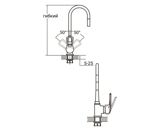 Смеситель AQUATICA ML-4B544C, изображение 5 Смеситель AQUATICA ML-4B544C, изображение 5