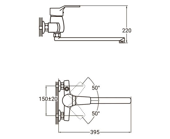 Смеситель AQUATICA NL-2C243C, изображение 7 Смеситель AQUATICA NL-2C243C, изображение 7