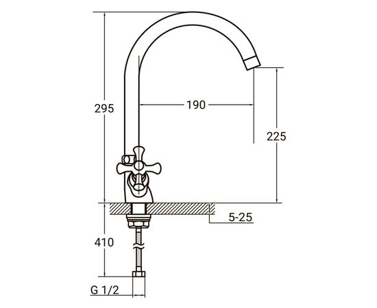 Смеситель AQUATICA PL-4B455C, изображение 5 Смеситель AQUATICA PL-4B455C, изображение 5