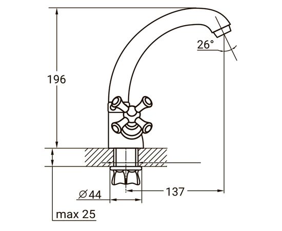 Смеситель AQUATICA PL-4B355C, изображение 3 Смеситель AQUATICA PL-4B355C, изображение 3