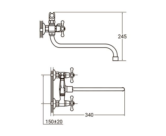Смеситель AQUATICA PM-2C457C (9780210), изображение 3 Смеситель AQUATICA PM-2C457C (9780210), изображение 3