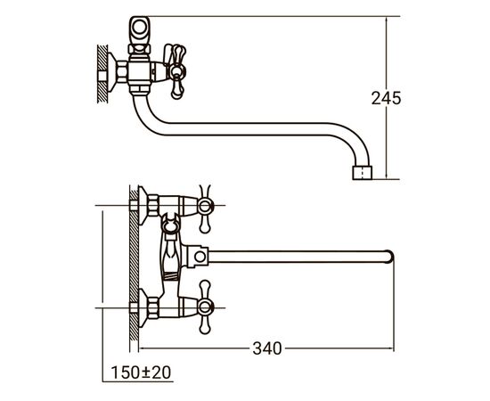 Смеситель AQUATICA PM-5C457C (9780220), изображение 3 Смеситель AQUATICA PM-5C457C (9780220), изображение 3