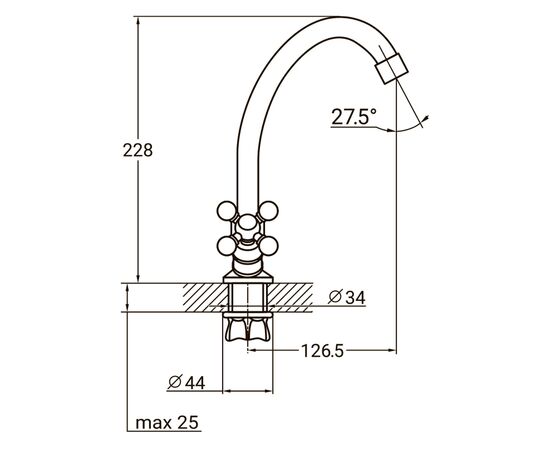 Смеситель AQUATICA QM-1B159C (9783100), изображение 3 Смеситель AQUATICA QM-1B159C (9783100), изображение 3