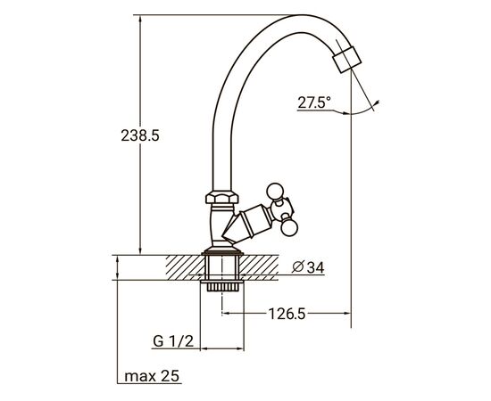 Смеситель AQUATICA QM-1G159C (9783600), изображение 2 Смеситель AQUATICA QM-1G159C (9783600), изображение 2