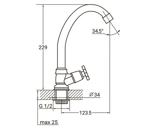 Смеситель AQUATICA QN-1G158C (9786600), изображение 2 Смеситель AQUATICA QN-1G158C (9786600), изображение 2