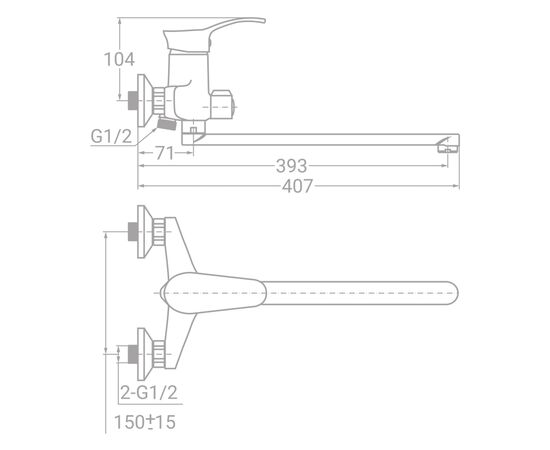Смеситель TAU SE-2C245C (9807220), изображение 3 Смеситель TAU SE-2C245C (9807220), изображение 3
