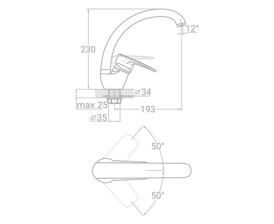 Смеситель TAU SL-4B143C (9840140), изображение 2 Смеситель TAU SL-4B143C (9840140), изображение 2