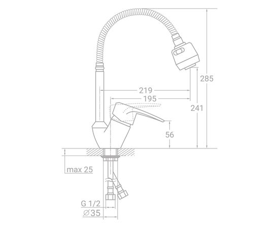 Смеситель TAU SM-4B644C (9843150), изображение 2 Смеситель TAU SM-4B644C (9843150), изображение 2