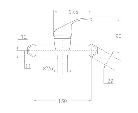 Смеситель TAU TN-1D142C (9846300), изображение 3 Смеситель TAU TN-1D142C (9846300), изображение 3