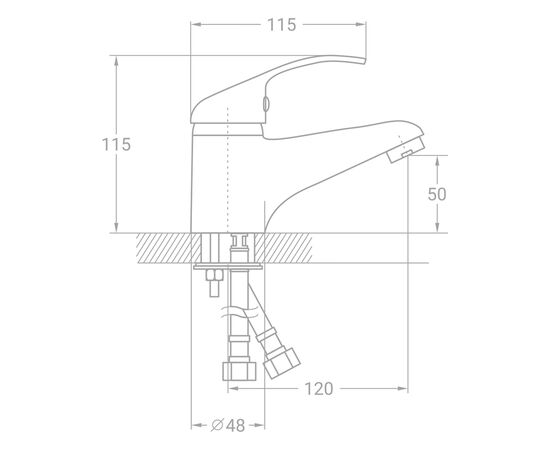 Смеситель TAU TN-2A142C (9846000), изображение 2 Смеситель TAU TN-2A142C (9846000), изображение 2