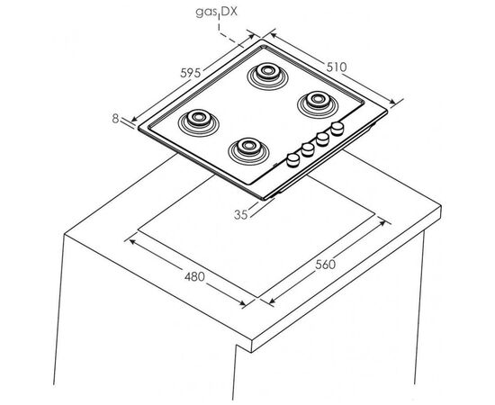 Варочная поверхность Candy CHG6BFB4WB, изображение 3 Варочная поверхность Candy CHG6BFB4WB, изображение 3
