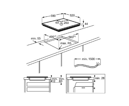 Варочная поверхность Zanussi IPZS6452KC, изображение 6 Варочная поверхность Zanussi IPZS6452KC, изображение 6